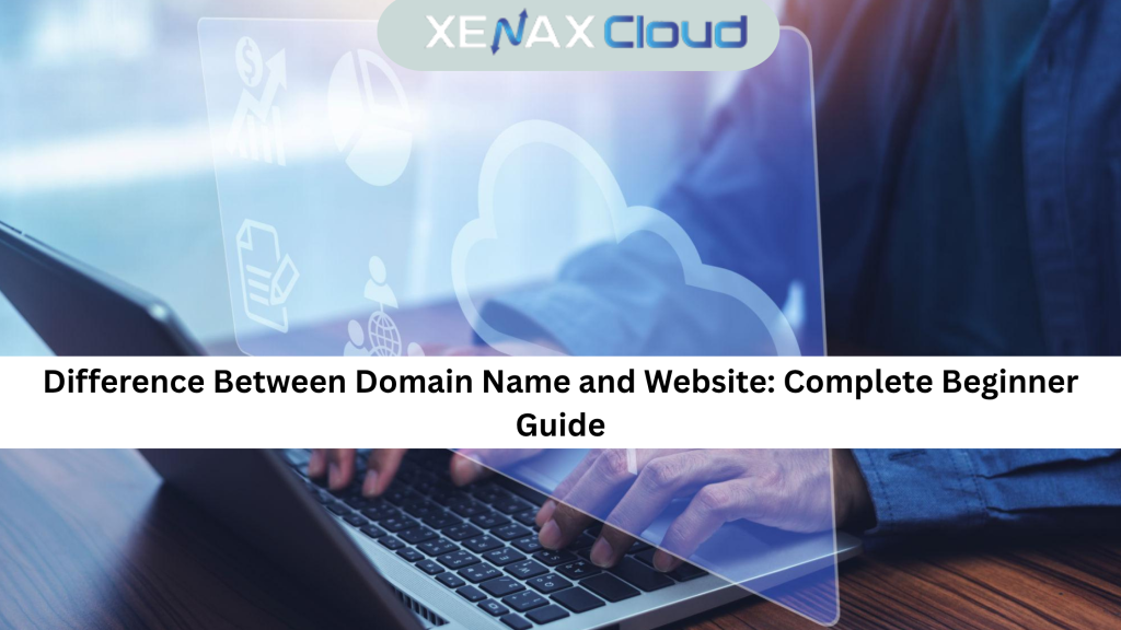 Website vs Domain Name: A Simple Comparison

The easiest way to remember the difference between domain name and website is to compare them with a physical business.

A domain name is like the street address of your business. It tells people where to find you.

Your website is like the actual shop or office. It contains everything visitors see and use, such as pages, images, products, forms, articles, and services.

Web hosting is like the building or space where the shop exists. Without somewhere to store your website files, the domain alone cannot display a complete website.

FeatureDomain NameWebsiteWeb HostingMain purposeProvides an online addressProvides content and functionalityStores and delivers website filesExampleexample.comHomepage, blog, productsServer infrastructureCan exist alone?Yes, as a registered domainNeeds a hosting or publishing environmentCan exist without a domainVisitor interacts with itIndirectlyDirectlyBehind the scenesMain roleIdentification and navigationInformation and functionalityStorage and delivery

This comparison makes the difference between domain name and website guide much easier for beginners. All three can work together, but they perform different jobs.

What Happens When Someone Visits Your Website?

Understanding what happens after someone enters a domain makes the difference between domain name and website tutorial even clearer.

Suppose someone types mybusiness.com into a browser.

First, the browser checks the domain's DNS information to determine where the website should be requested from.

The request is then sent toward the appropriate hosting server. The server receives the request and returns the required website files.

The browser processes those files and displays the website to the visitor.

The visitor sees the final page, but several technical steps have happened in the background.

For example, when someone opens a blog article, the server may retrieve the page content, images, CSS files, JavaScript, and database information before sending everything to the browser.

This is why a website can be affected by both domain configuration and hosting performance. A domain may be correctly registered, but incorrect DNS settings can prevent the website from loading.

Can You Have a Domain Without a Website?

Yes. You can register and own a domain without immediately building a website.

For example, a business may register its preferred brand domain today and decide to build the website later.

The domain can remain registered while the owner prepares the website, chooses hosting, develops the design, or plans the content.

You may also use a registered domain for email services, redirects, or other online purposes depending on the setup.

However, simply owning a domain does not automatically create a website.

If someone visits a domain that has no website or destination configured, they may see a parking page, error message, or another response depending on the domain provider's settings.

This is an important point for anyone researching the difference between domain name and website for the first time.

Can You Have a Website Without a Domain?

Technically, yes. A website can be accessed through an IP address, temporary hosting URL, or another technical address.

However, using a custom domain is generally better for a professional public website.

A memorable domain is easier for customers to remember, type, share, and associate with a brand.

For example, telling a customer to visit 203.0.113.10 is much less practical than giving them a recognizable business domain.

A domain can also support branded email addresses, marketing campaigns, search visibility, and a consistent online identity.

For testing and development, a temporary address may be completely acceptable.

For a public business website, a properly selected domain usually provides a much more professional experience.

Real-World Examples

Consider a small clothing business called BrightStyle.

The company registers:

brightstyle.com

That is the domain name.

The company then purchases hosting and uploads its website.

The website contains:

Home page

Product pages

About page

Contact page

Shopping cart

Blog

Customer information

The hosting server stores and delivers these website resources.

When customers enter brightstyle.com, DNS helps direct their requests toward the appropriate server, and the server delivers the website.

Another example is a personal blogger.

The blogger registers a domain, chooses WordPress hosting, installs WordPress, selects a theme, and starts publishing articles.

Again, the domain is the address, while WordPress and its content form the website.

These examples show why the difference between domain name and website guide should always include hosting as part of the explanation.

How to Choose the Right Hosting Plan

Your hosting choice should be based on what your website actually needs.

A simple portfolio or beginner blog usually does not require the same infrastructure as a busy e-commerce store.

For a single small website, XenaxCloud's Silver — 1 Website, 15GB Storage, 100GB Bandwidth, $1.79 is a practical option from the supplied plans.

If you need multiple websites, Gold — 3 Websites, 25GB Storage, 500GB Bandwidth, $2.39 or Platinum — 10 Websites, 100GB Storage, 1000GB Bandwidth, $4.19 can provide greater listed capacity.

For applications that need more resources and control, the supplied Normal KVM VPS range starts with KVM VPS 1 — 2 Vcore CPU, 8GB RAM, 40GB Storage, 2TB Bandwidth, $5.99 and goes up to KVM VPS 4 — 16 Vcore CPU, 64GB RAM, 100GB Storage, 10TB Bandwidth, $35.99.

Start with a plan that matches your current workload instead of paying for resources you do not need.

Speed, Security, and Reliability

The domain itself does not determine how fast a website loads. Hosting resources, network connectivity, website optimization, images, caching, code, and visitor location can all affect performance.

Security also depends on the website and hosting environment. A domain name does not protect your website from malware, unauthorized access, or other security problems.

Website owners should keep software updated, use strong passwords, maintain backups, and configure their hosting environment appropriately.

Reliability matters because visitors expect a website to remain accessible when they need it.

For businesses, choosing infrastructure with appropriate resources and support can reduce avoidable problems.

Indian hosting can be particularly useful for businesses serving Indian and Asian audiences because network distance can influence latency. It can still serve global users, although actual performance will vary according to routing, connectivity, caching, and visitor location.

Comparison: India vs Other Hosting Regions

Server location should be selected according to the audience rather than assuming one country is always better.

Indian infrastructure can be especially useful for Indian and Asian visitors. US and Canadian infrastructure may provide geographical advantages for North American audiences, while Germany can be useful for European traffic and UAE infrastructure can be attractive for Middle Eastern audiences.

The following comparison does not include pricing, and actual performance depends on the provider and network.

FactorIndiaUSACanadaGermanyUAERegional strengthIndia and AsiaNorth AmericaNorth AmericaEuropeMiddle EastIndian audienceStrong regional advantageLonger network pathLonger network pathLonger network pathGood regional connectivityGlobal trafficCan serve globallyCan serve globallyCan serve globallyCan serve globallyCan serve globally24/7 supportProvider dependentProvider dependentProvider dependentProvider dependentProvider dependentFast provisioningProvider dependentProvider dependentProvider dependentProvider dependentProvider dependentScalabilityPlan dependentPlan dependentPlan dependentPlan dependentPlan dependent

The important lesson is that location, network quality, hosting resources, support, and scalability should all be evaluated together.

Use Cases for Businesses and Developers

The difference between domain name and website becomes especially useful when planning real projects.

A startup may register a domain before launching its first website. This allows the company to secure its preferred online identity while development continues.

A developer may use a temporary hosting address while testing an application and connect the production domain after the project is ready.

An agency may manage several domains for different client websites and connect each one to an appropriate hosting environment.

An e-commerce business may begin with shared hosting and later move to VPS infrastructure when its traffic and application requirements increase.

These examples show that domains and websites are not competing choices. They are separate components that work together.

Scalability for Growing Websites

A website may start small but change significantly over time.

A new blog might receive only a few visitors each day. As its content becomes more visible, traffic can increase and the website may require additional resources.

The same applies to businesses launching new products, online stores receiving seasonal traffic, and agencies managing multiple client websites.

Starting with shared hosting can keep the initial setup simple. When actual resource usage increases, upgrading to a larger shared plan or VPS can provide additional capacity.

The supplied XenaxCloud plans offer several levels of shared hosting and KVM VPS resources, allowing businesses to select infrastructure according to their workload.

Scalability is not about choosing the biggest server from day one. It is about having a clear path to upgrade when the website genuinely needs more resources.

Frequently Asked Questions

What is the difference between a domain name and a website?

A domain name is the address people use to find an online destination, while a website is the actual collection of pages, files, content, and functionality visitors interact with.

Is a domain name the same as web hosting?

No. A domain provides an address, while web hosting provides server resources for storing and delivering website files.

Can I buy a domain without buying hosting?

Yes. You can register a domain without immediately purchasing hosting and connect it to a website or service later.

Do I need a domain to create a website?

Not always. A website can be accessed through an IP address or temporary URL, but a custom domain is usually more suitable for a professional public website.

Which hosting is suitable for a new website?

For a small website, shared hosting can be a practical starting point. Larger websites may need VPS or dedicated infrastructure depending on traffic and resource requirements.

Suggested Image Placement

Best placement: Place the main image directly after the “Domain Name vs Web Hosting” section.

Image concept: A realistic, professional visual showing a domain address connecting through DNS to a hosting server and finally displaying a website on a laptop. Keep the image photorealistic, clean, and without unnecessary text or watermarks.

ALT text:
difference between domain name and website tutorial showing domain hosting and website

Outbound Link Suggestion

Best placement: Add the outbound link after the “How Domain, Hosting, and Website Work Together” section.

Manually add a trusted educational link explaining DNS and how domain names resolve to internet services. This will give beginners a reliable technical reference without distracting from the main article.

Conclusion

Understanding the difference between domain name and website tutorial is one of the first things beginners should learn before creating an online presence.

A domain name is your website's address. The website is the actual collection of content and functionality visitors use. Hosting provides the infrastructure that stores and delivers that website, while DNS connects the domain to the appropriate destination.

For a small website, XenaxCloud's Silver — 1 Website, 15GB Storage, 100GB Bandwidth, $1.79 can be considered as a starting option from the supplied plans. Growing projects can move toward larger shared hosting plans or KVM VPS resources when their requirements increase.

Indian hosting can also be a smart choice for businesses serving India and Asia while maintaining international reach, with cost-effectiveness, regional connectivity, security, reliability, and scalability being key considerations.

If you are ready to build your online presence, start by choosing a suitable domain, connect it to reliable hosting, and select resources based on your actual website requirements.

Choose your domain and hosting with XenaxCloud and build a website that has room to grow with your business.